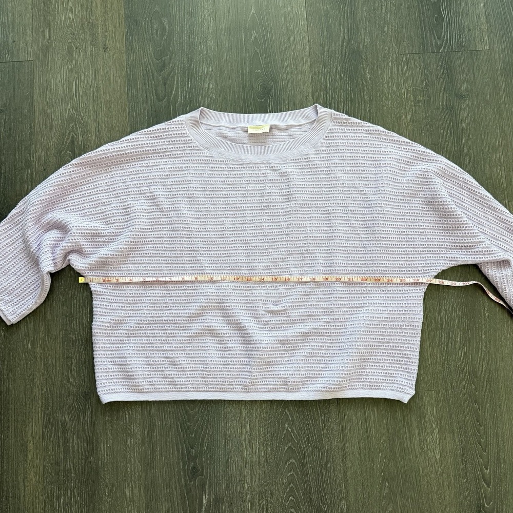 Poetry NWT Lavender 100% Organic Cotton Sweater Sz 18 Coastal Boho Minimalist - Picture 5 of 10